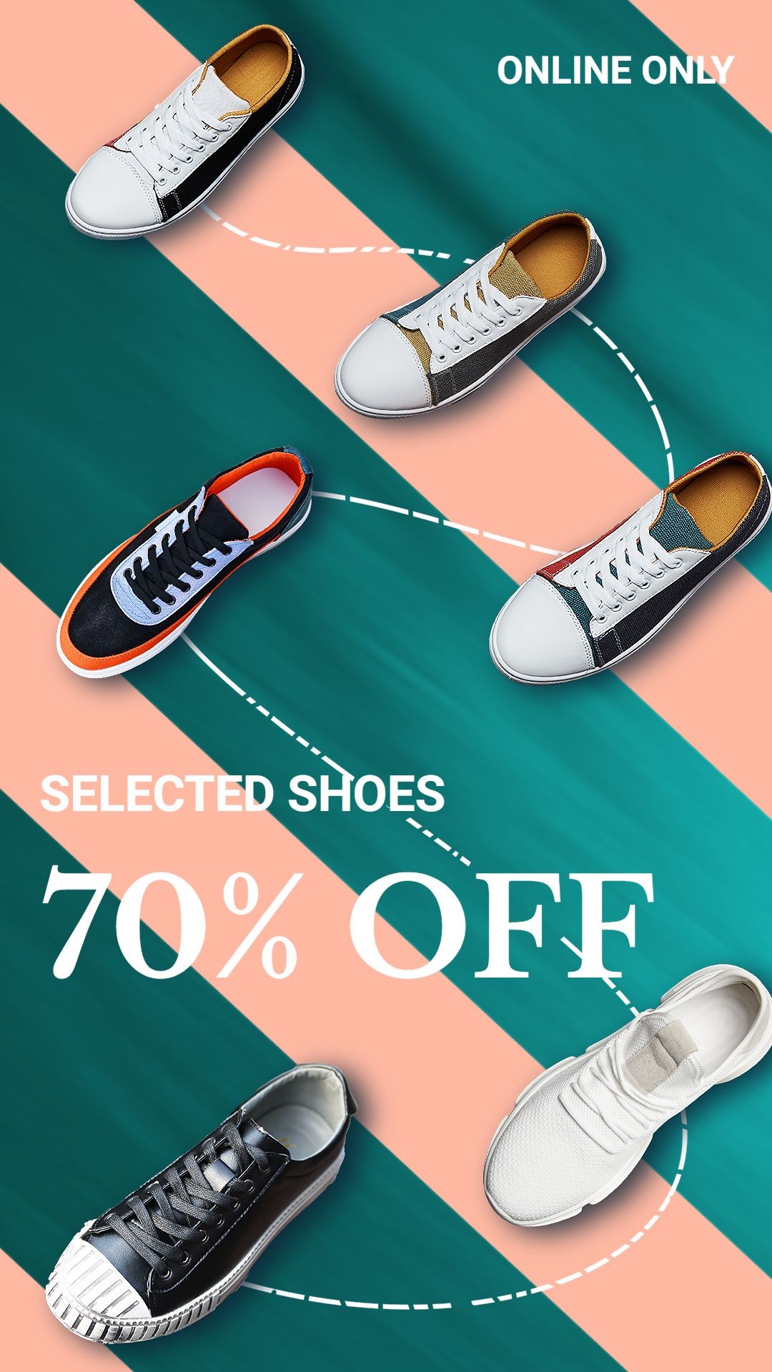 Sneakers and Canvas Shoes Fashion Sale Promo Ecommerce Story预览效果