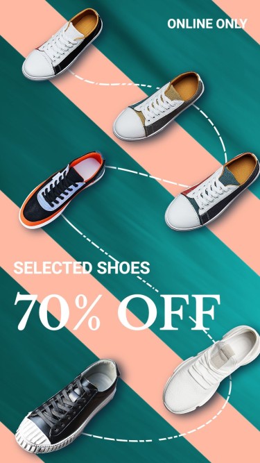 Sneakers and Canvas Shoes Fashion Sale Promo Ecommerce Story