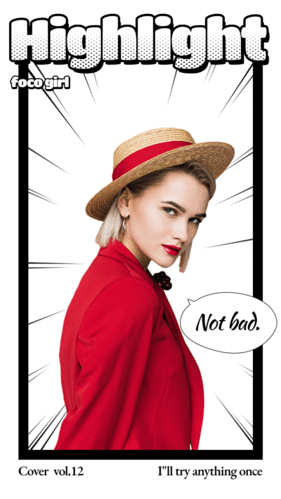 Retro Style comics cutout Dialog Box Element Instagram Story