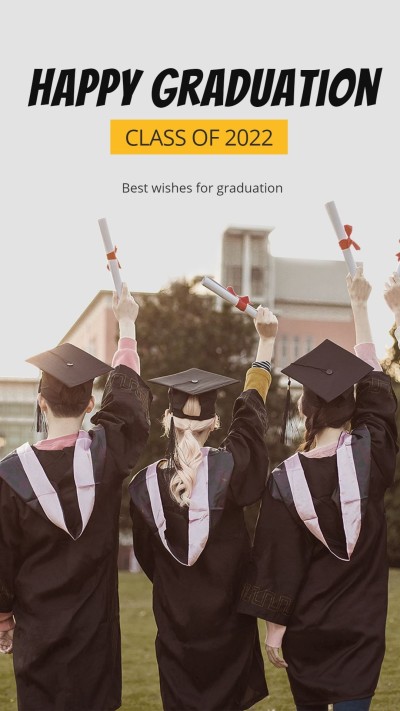 Simple Rectangle Frame Text Characters Graduation Photos Instagram Story