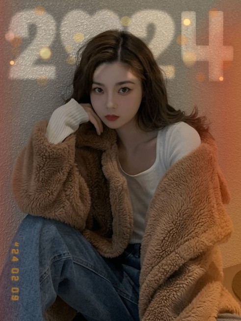 春节自拍晒照祝福新年祝福投影仪效果晒照plog模板预览效果