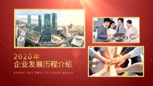 企业宣传发展历程大事记活动展示相册红金