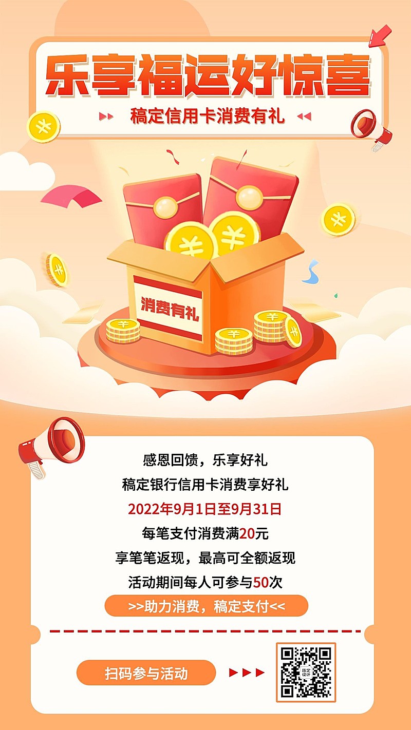 金融银行信用卡活动介绍营销手机海报