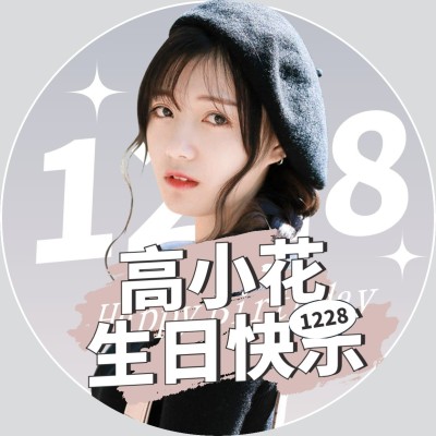 生日生贺清新简约饭圈头像明星应援