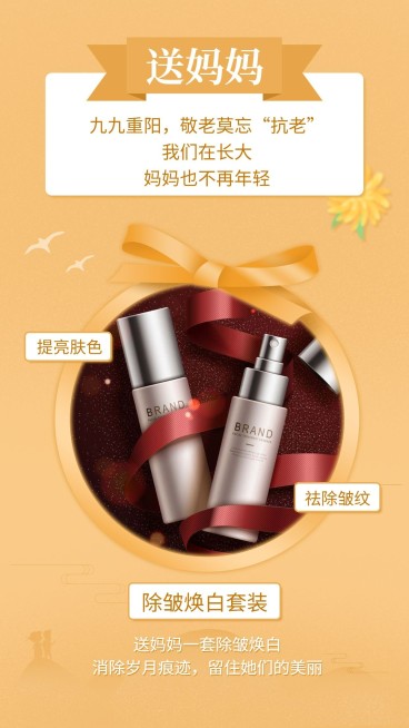 重阳节送礼护肤品推荐海报预览效果