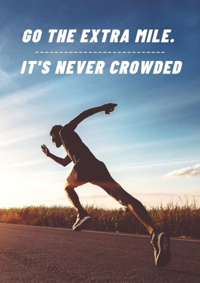 Man Running Fitness and Health Motivation Inspirational Quotes Poster