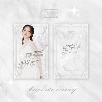 唯美华丽梦幻风应援小卡预览海报