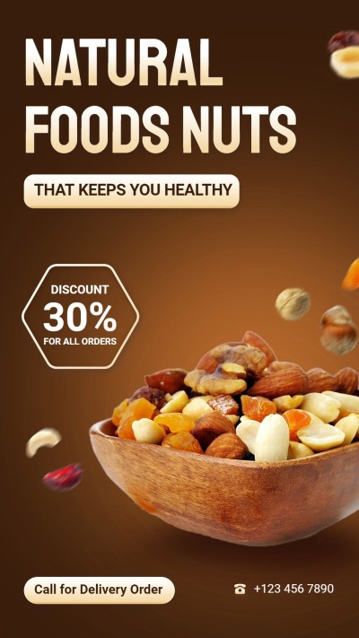 Mixed Nuts Consumer Packaged Food and Groceries Discount Sale Promo Ecommerce Story