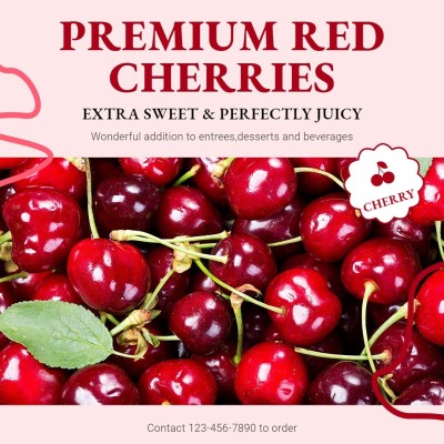 Premium Cherries Ecommerce Product Image