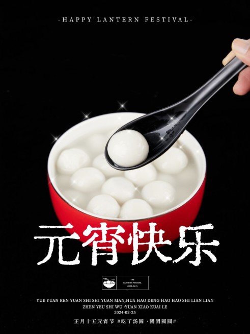 元宵节汤圆元宵快乐plog模板预览效果