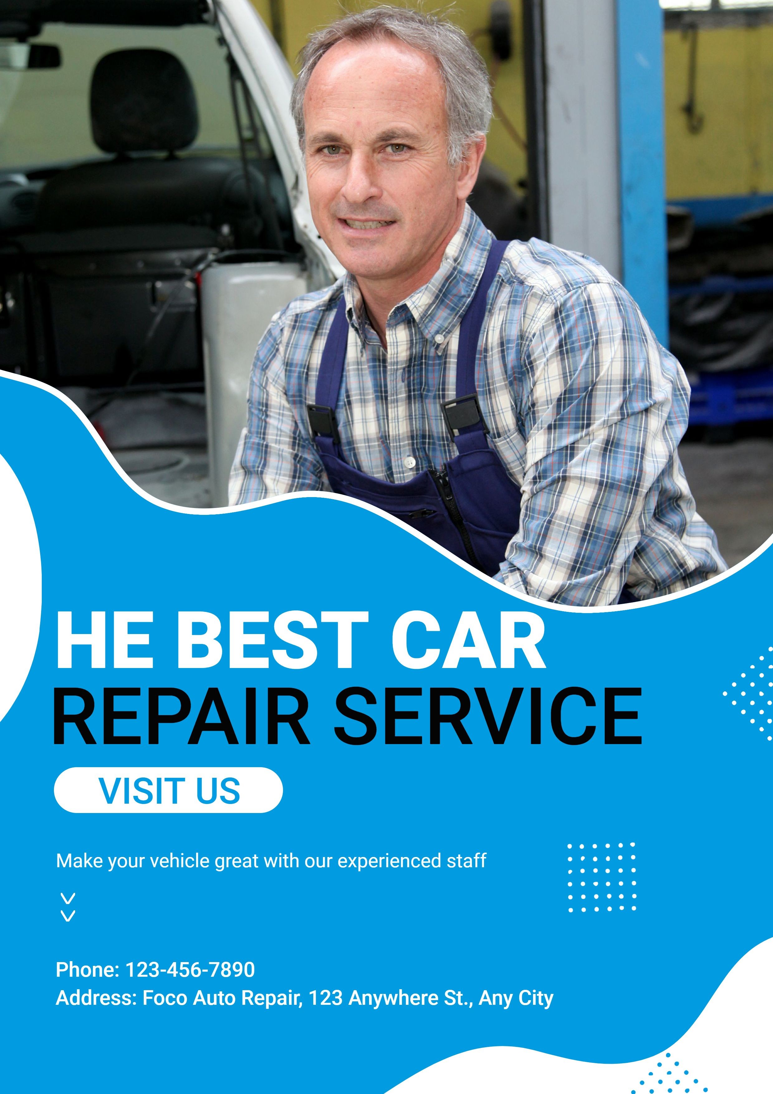 Car Auto Repair Services Promo Advertising Poster