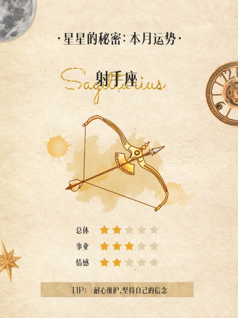 12星座运势娱乐测试小红书配图套系预览效果