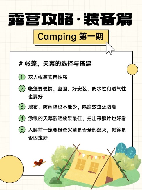 户外露营活动宣传小红书配图预览效果