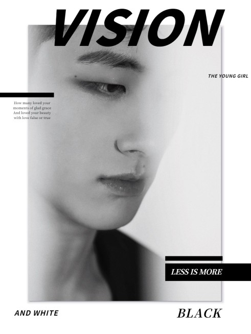 人物黑白杂志风格晒照自拍模版预览效果