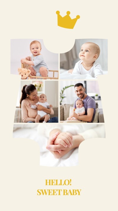 Simple Creative Baby Clothing Puzzle Photos Instagram Story