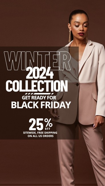 2020 Collection Black Friday Big Discount Promotion Template Simple Style Poster Ecommerce Story预览效果