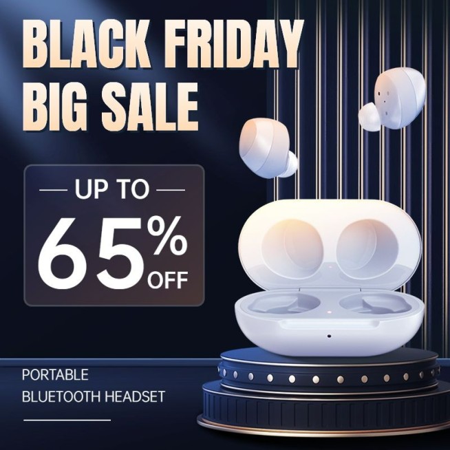 黑色星期五电商数码耳机商品主图预览效果