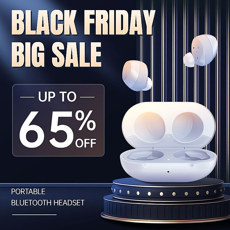 黑色星期五电商数码耳机商品主图