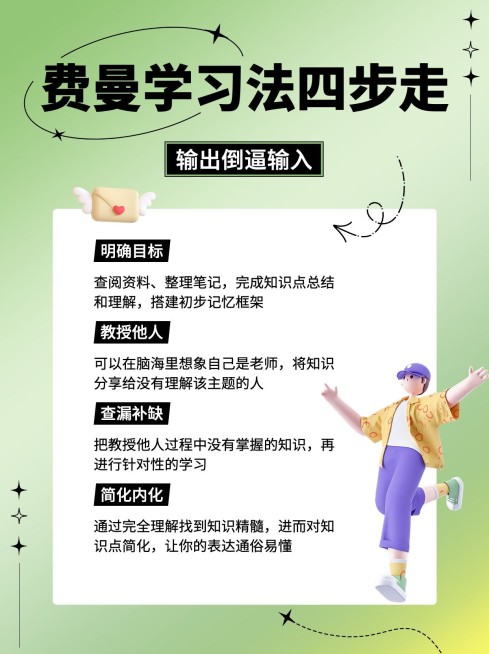 3D拟手帐风学习知识科普小红书配图1预览效果