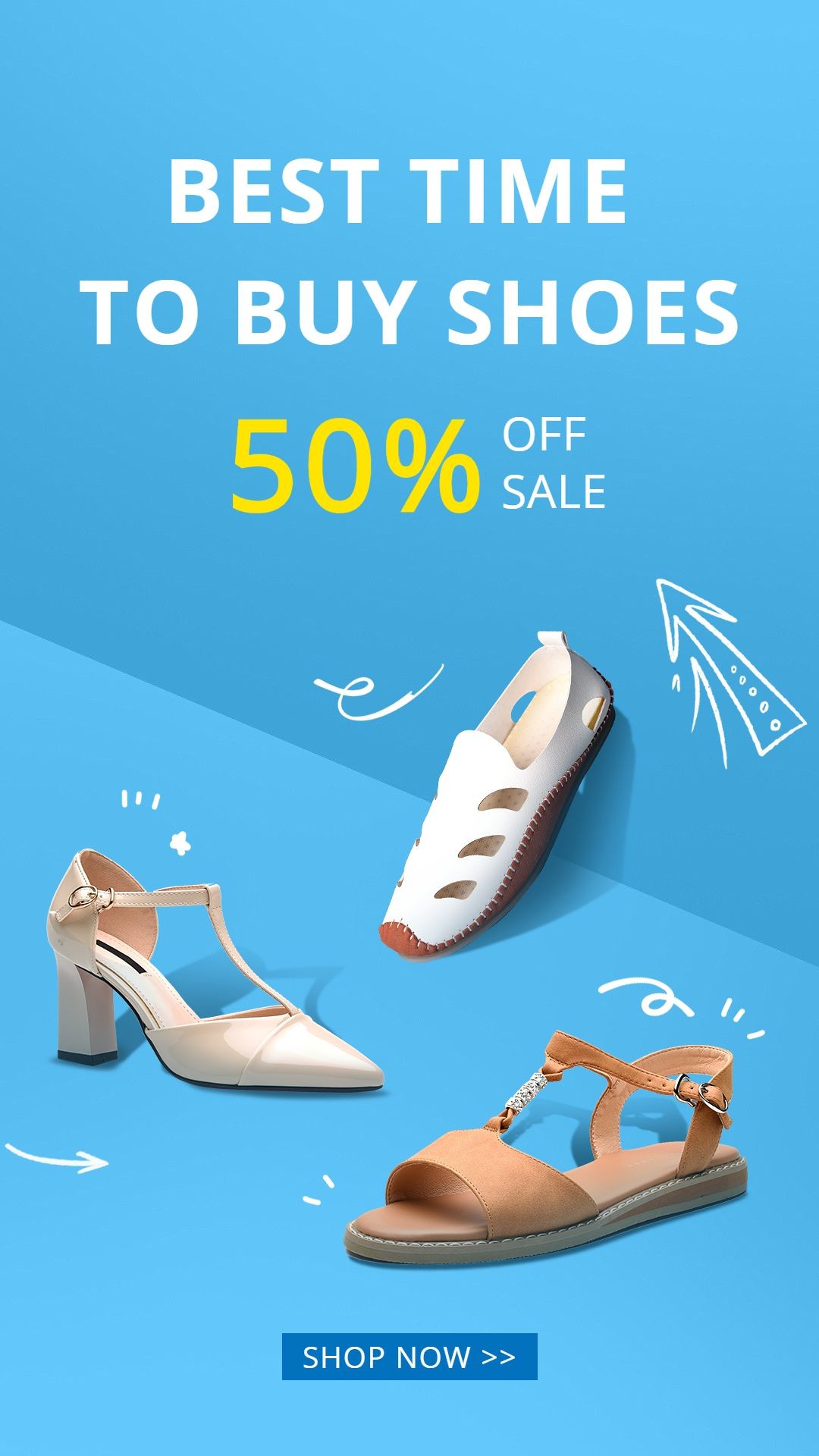 Women's Shoes High Heel Sandals Fashion Sale Discount Promo Ecommerce Story预览效果