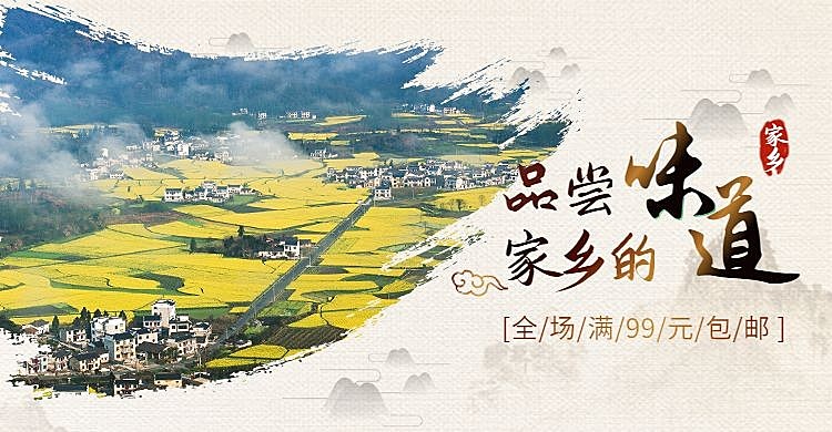家乡土特产促销海报banner