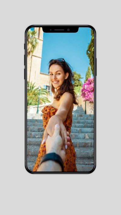 Simulated Blank Cell Phone Instagram Post Image