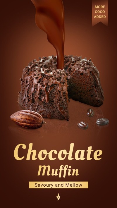 Chocolate Muffin Consumer Packaged Fast Food Snacks Ecommerce Story