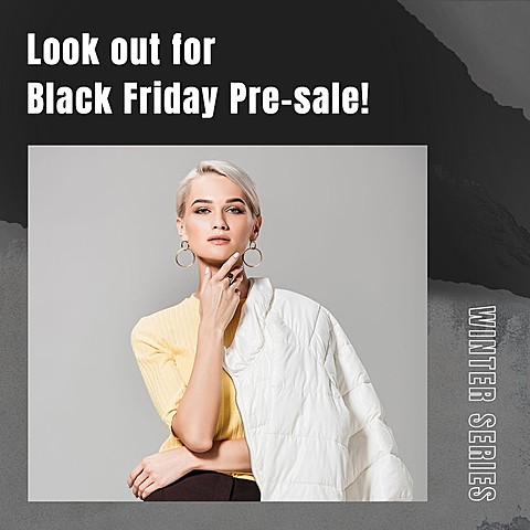 Black Friday Winter Clothing Promotions Fashion Simple Style Poster Ecommerce Product