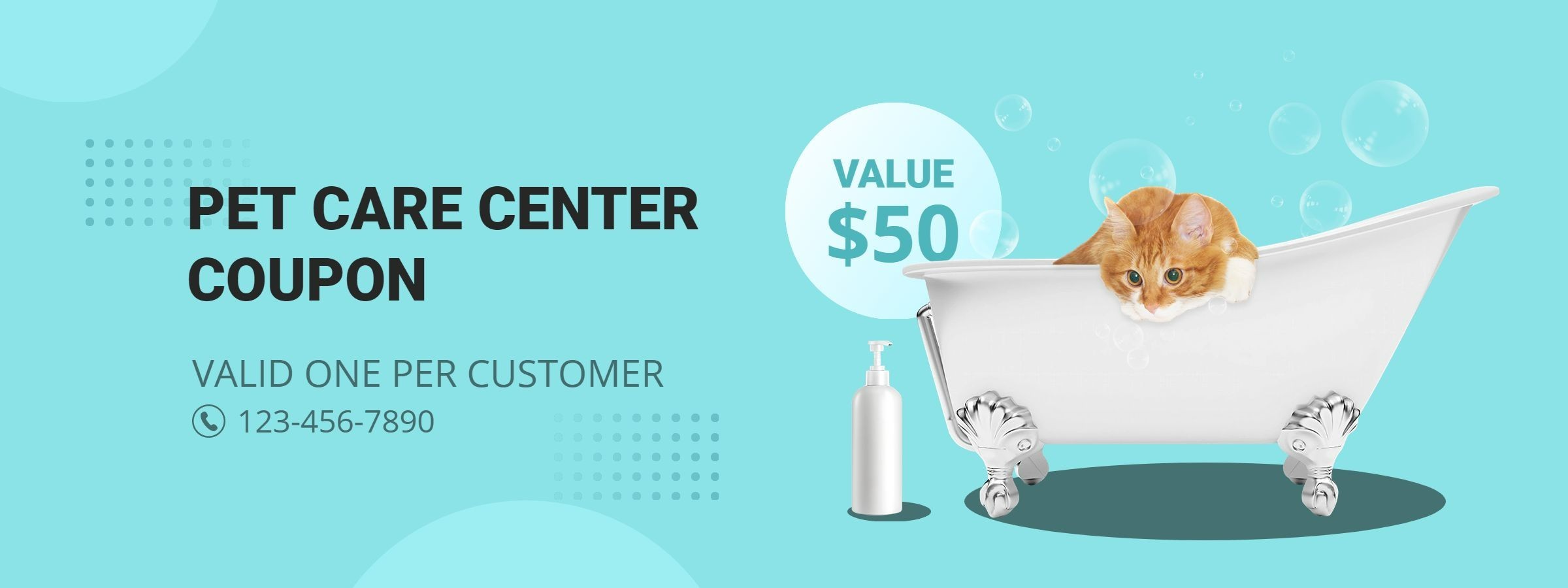 Pet Grooming Care Services Voucher Cash Coupon