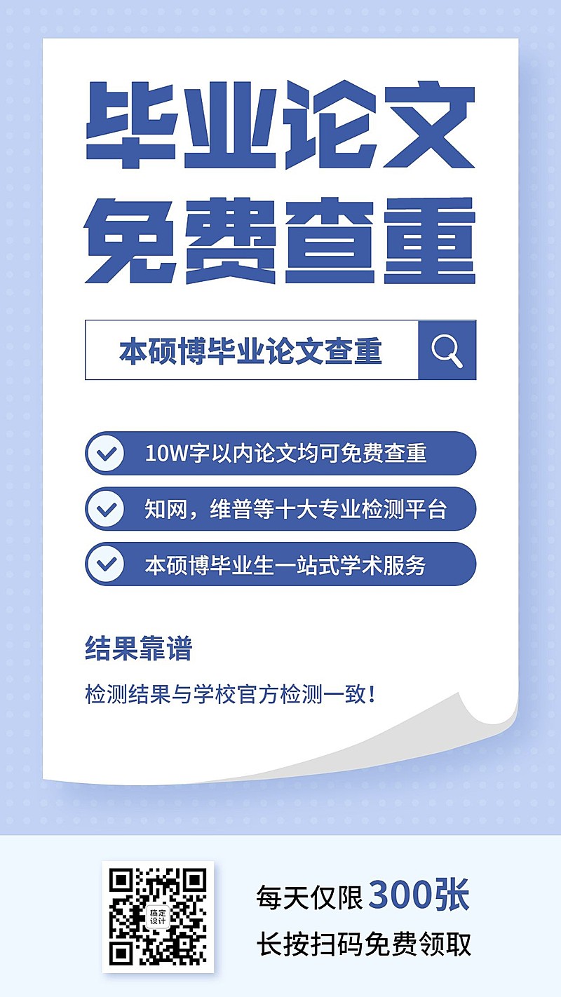 毕业论文免费查重社群引流海报