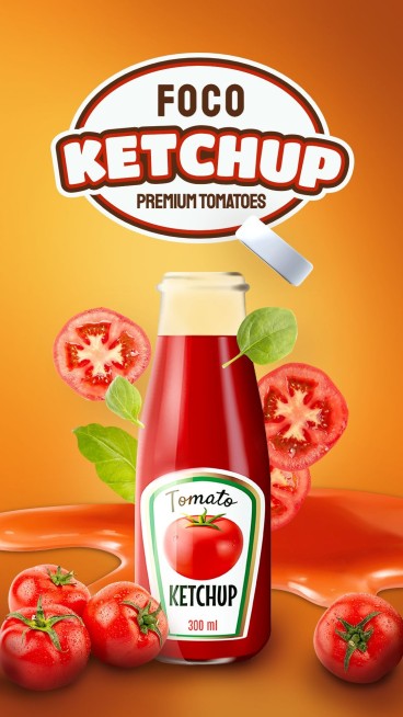 Ketchup Tomato Sauce Consumer Packaged Fast Food Condiments Ecommerce Story预览效果