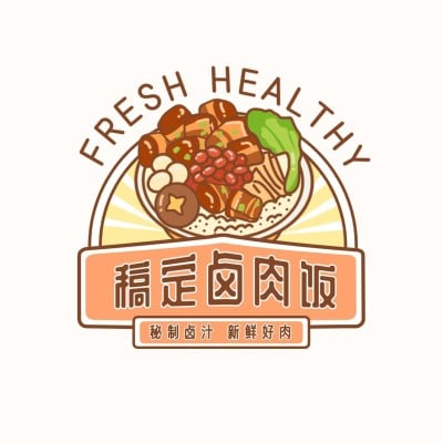 餐饮美食卤肉饭品牌宣传LOGO