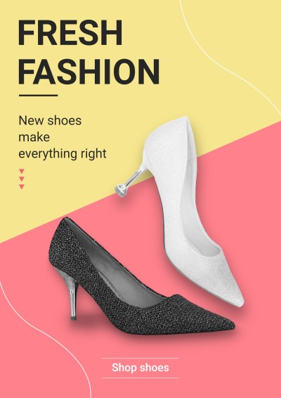 Women's Shoes High Heels Fashion Promo Advertising Poster
