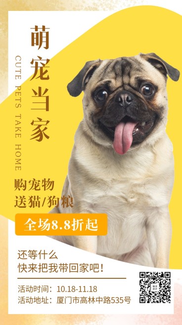  萌宠当家手机海报预览效果