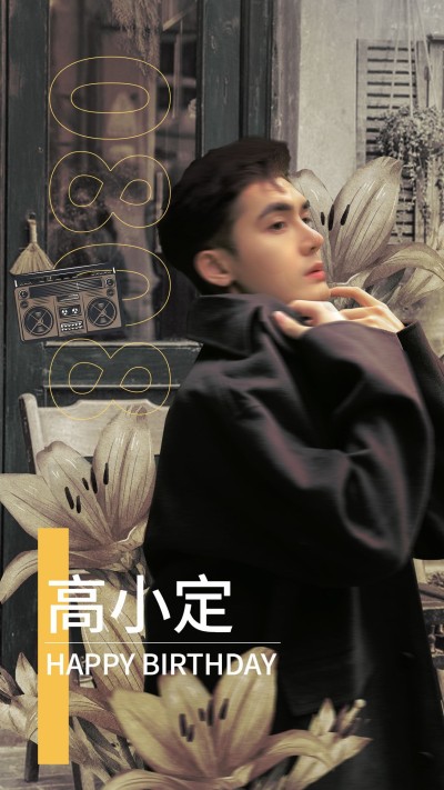 简约风明星生日祝福应援海报