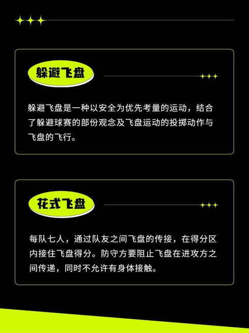 飞盘运动知识科普小红书配图预览效果
