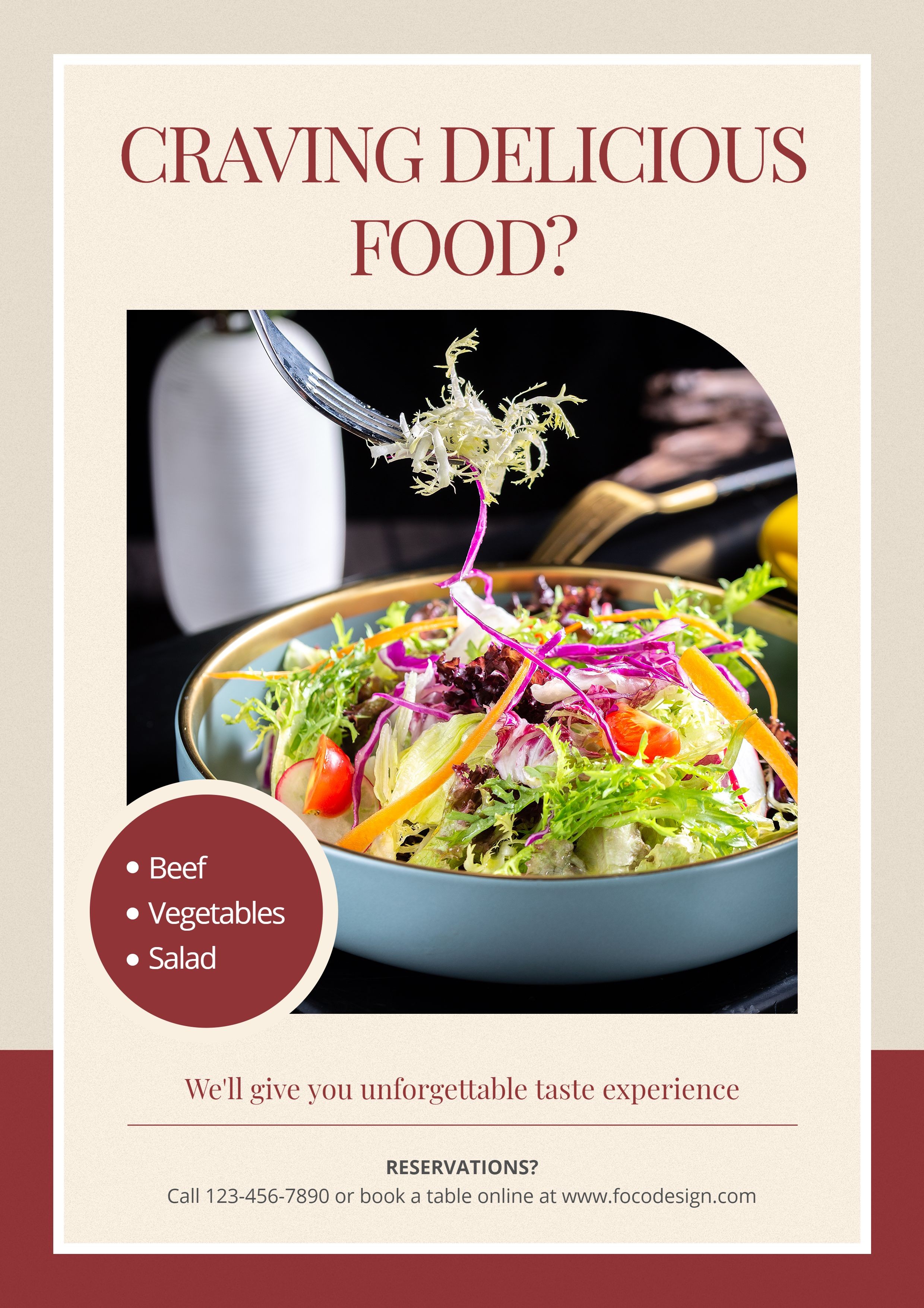 Restaurant Dining Healthy Food Promo Advertising Poster