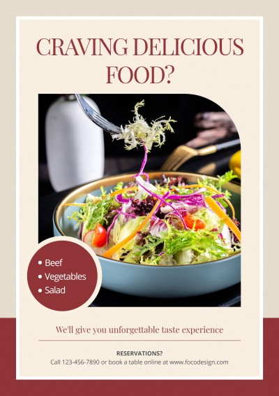 Restaurant Dining Healthy Food Promo Advertising Poster