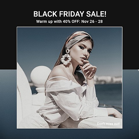 Luxury Style Black Friday Women's Wear Sale Ecommerce Product Image