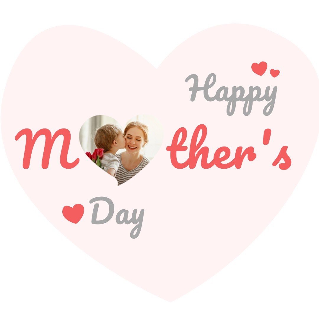 Simple Pink Love Heart Shape Picture Puzzle Mother's Day Instagram Post