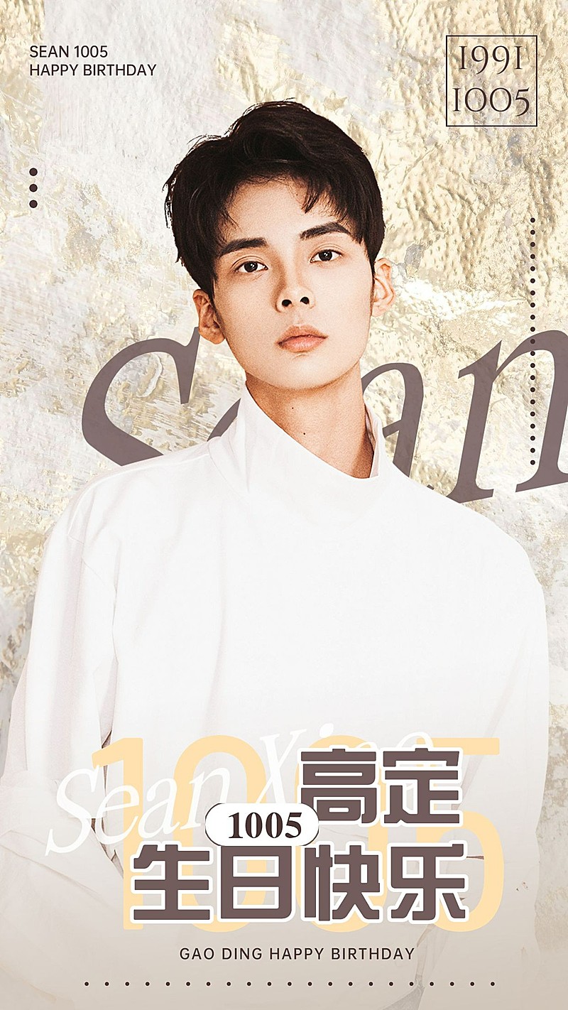 生日投屏简约通用手机海报明星应援