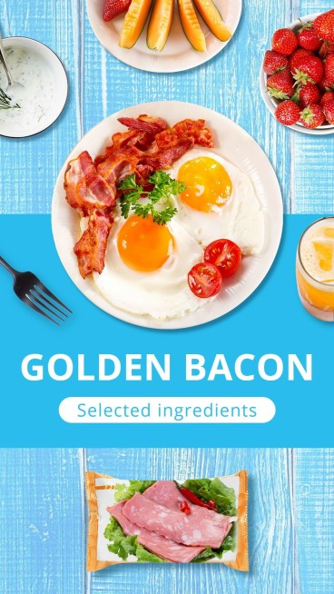 Bacon Groceries Food Supplies Ecommerce Story预览效果