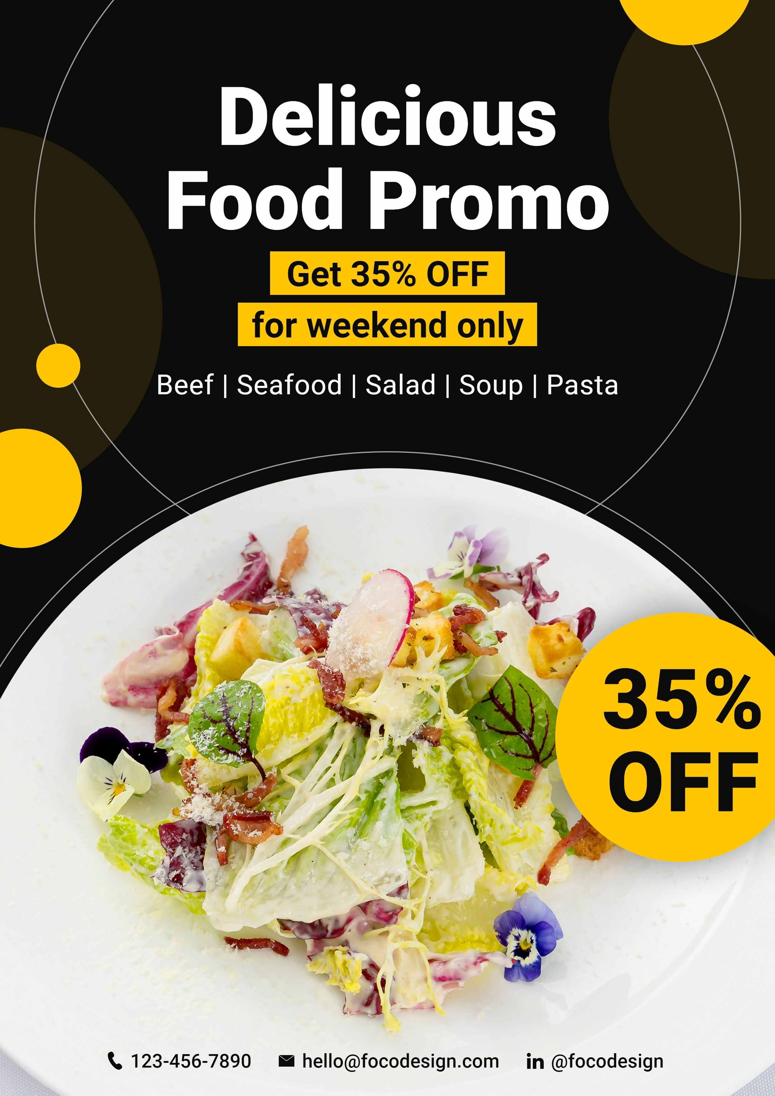 Salad Healthy Food Promo Advertising Poster