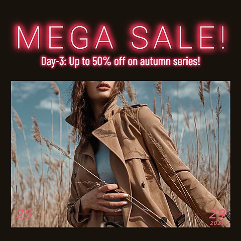 Red Glow Fonts Fashion Black Friday Women's Wear Discount Ecommerce Banner