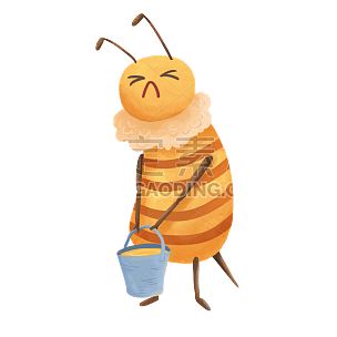 卡通-昆虫拟人元素贴纸-蜜蜂