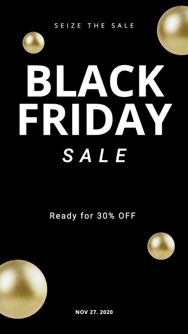 Black Friday Product Big Discount Luxury Simple Style Poster Ecommerce Story预览效果