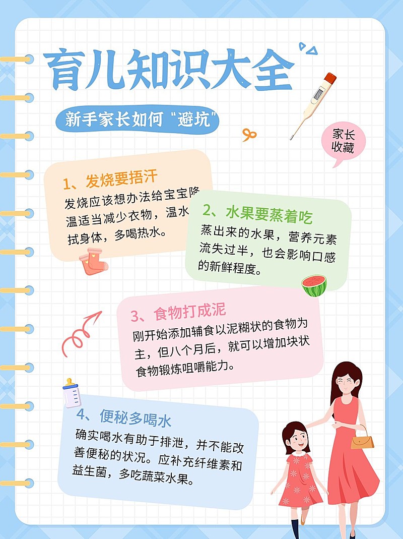 母婴亲子育儿知识科普小红书配图