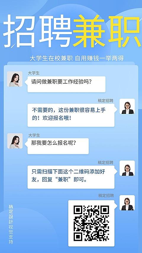 招聘兼职海报