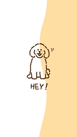 可爱小狗插画微信聊天背景图