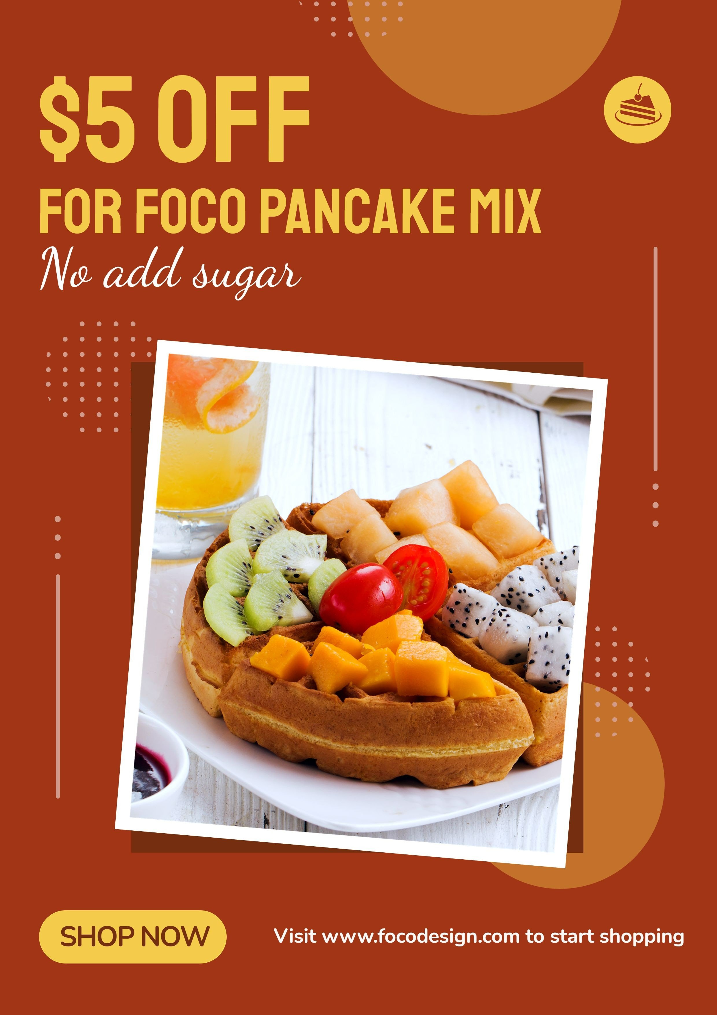 Pancake Mix Sale Advertising Food Poster